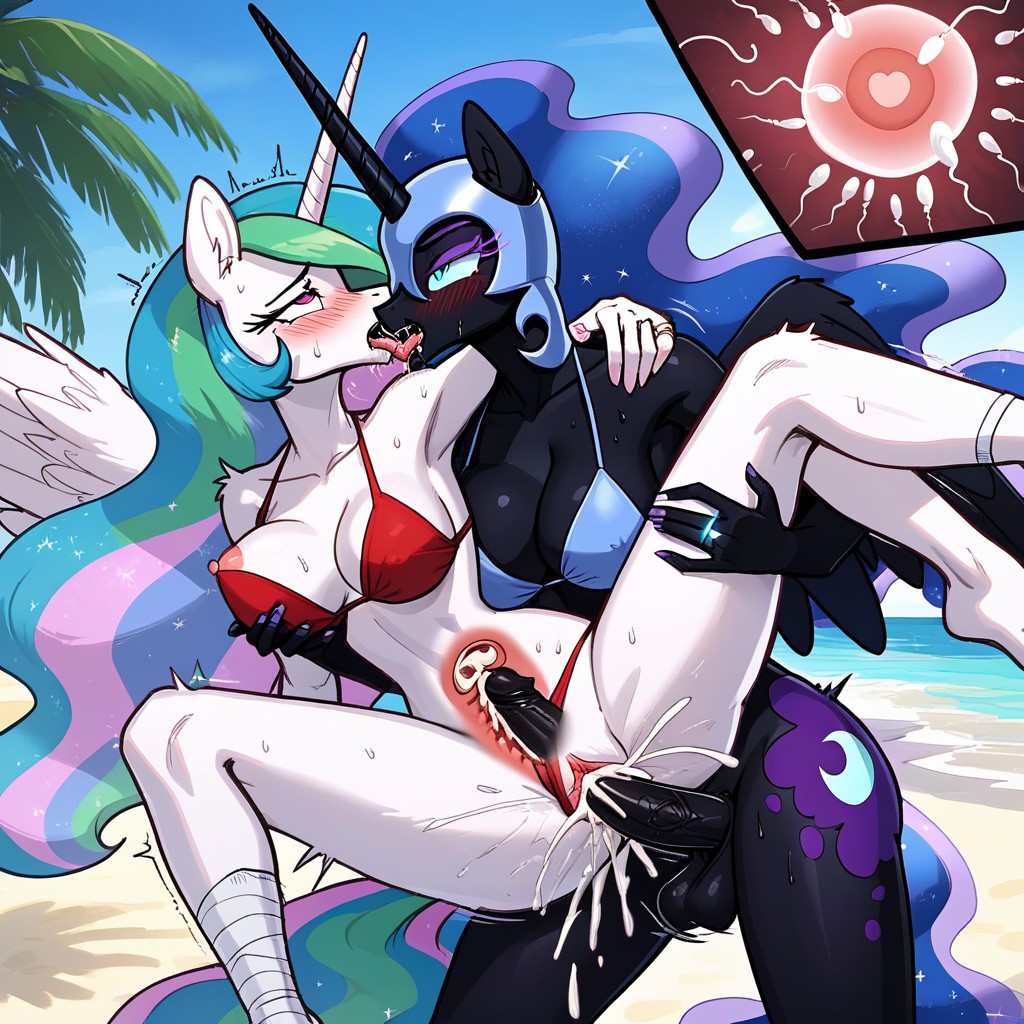 Thrusting, Sweaty, Nightmare Moon From Mlp Furry AI Porn