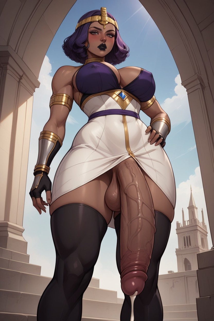 Gold Arm Guards, Cairo (pyramids), Gold Hair Band Hentai AI Porn