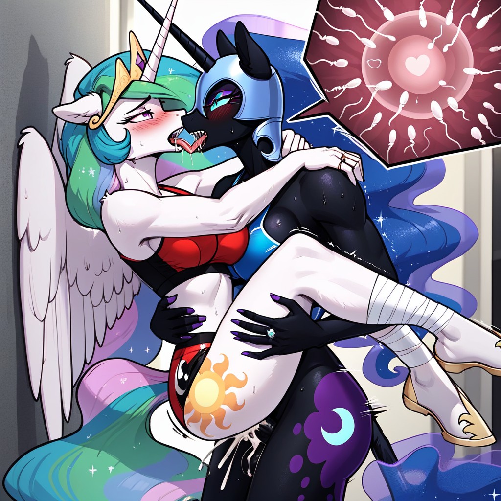 Both Dressed In Sport Uniform, Alicorn, Stand And Carry Position Furry AI Porn