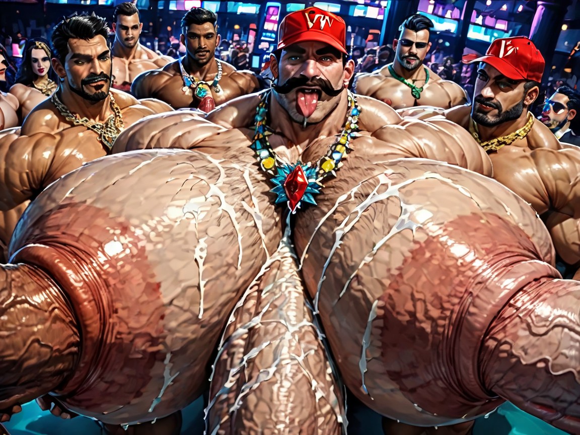 Focus Under Boob, Massive Thick Bulky Hairy Muscles, Gangbang Massive Ass AI Gay Porn