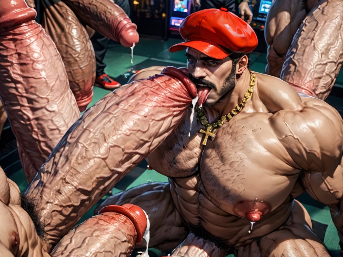 Erect Penis, Impossibly Long Hyper Penis, Front View AI Gay Porn
