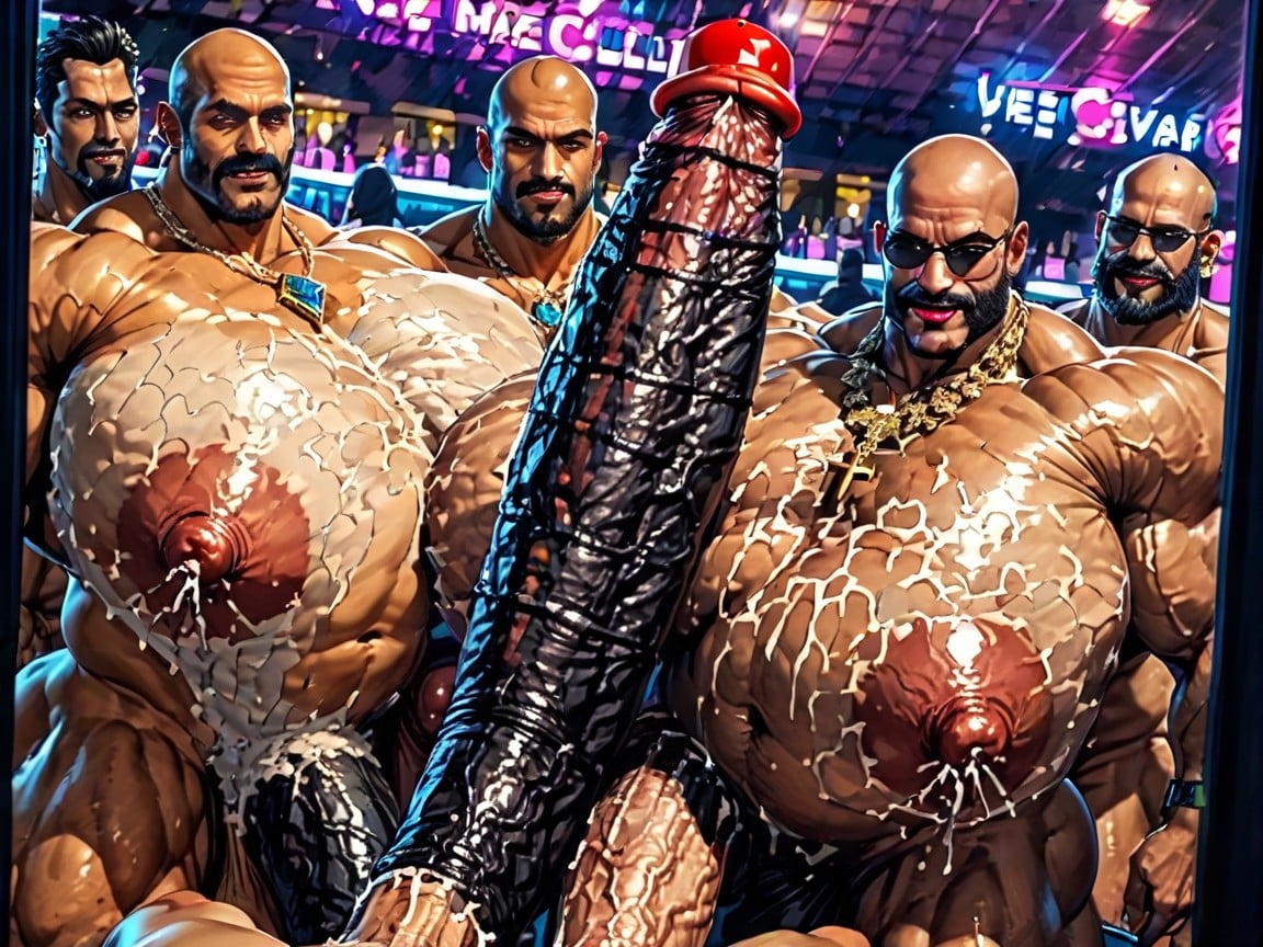 Hyper Bulky, Gay Gangbang, Many Huge Cocks In Mouth And Hyper Massive Ass ИИ гей порно