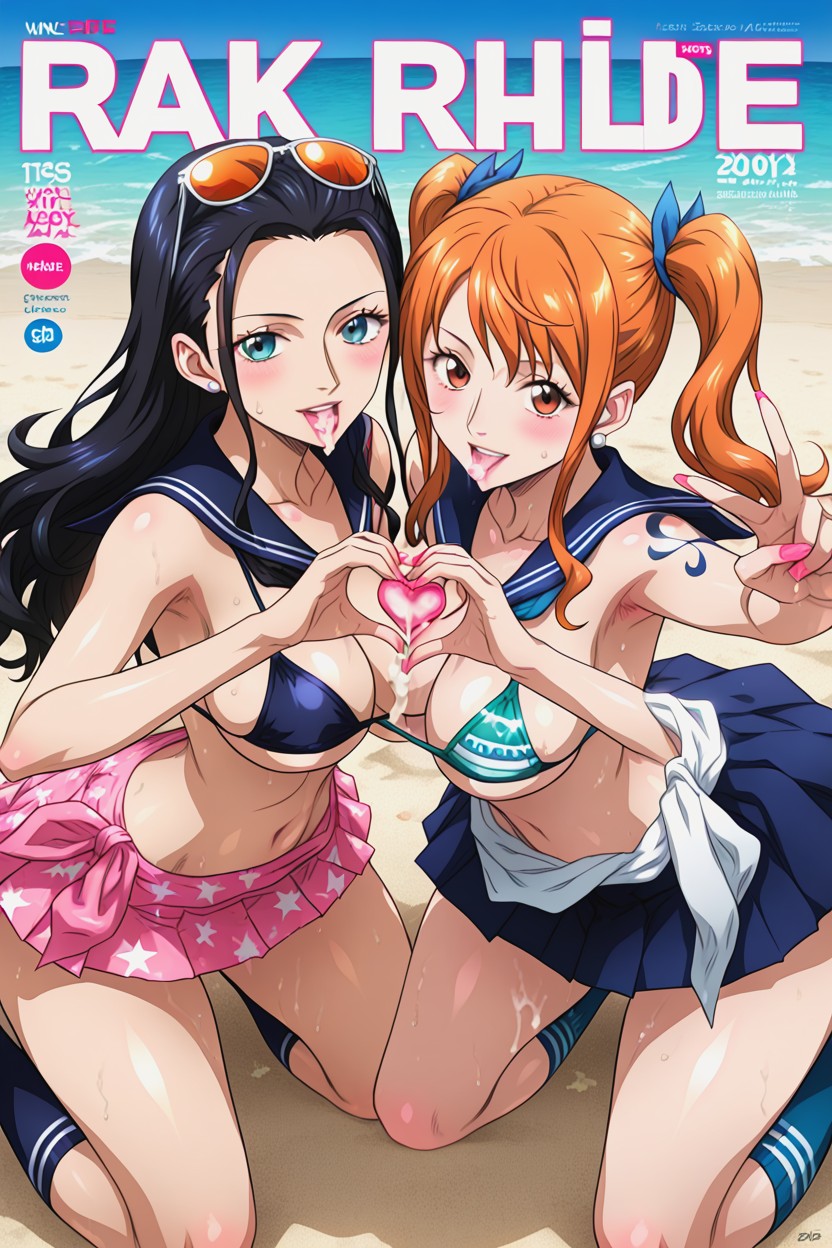 Playboy Magazine Cover, Ultra Detailed Face, Ok Sign Hentai AI Porn