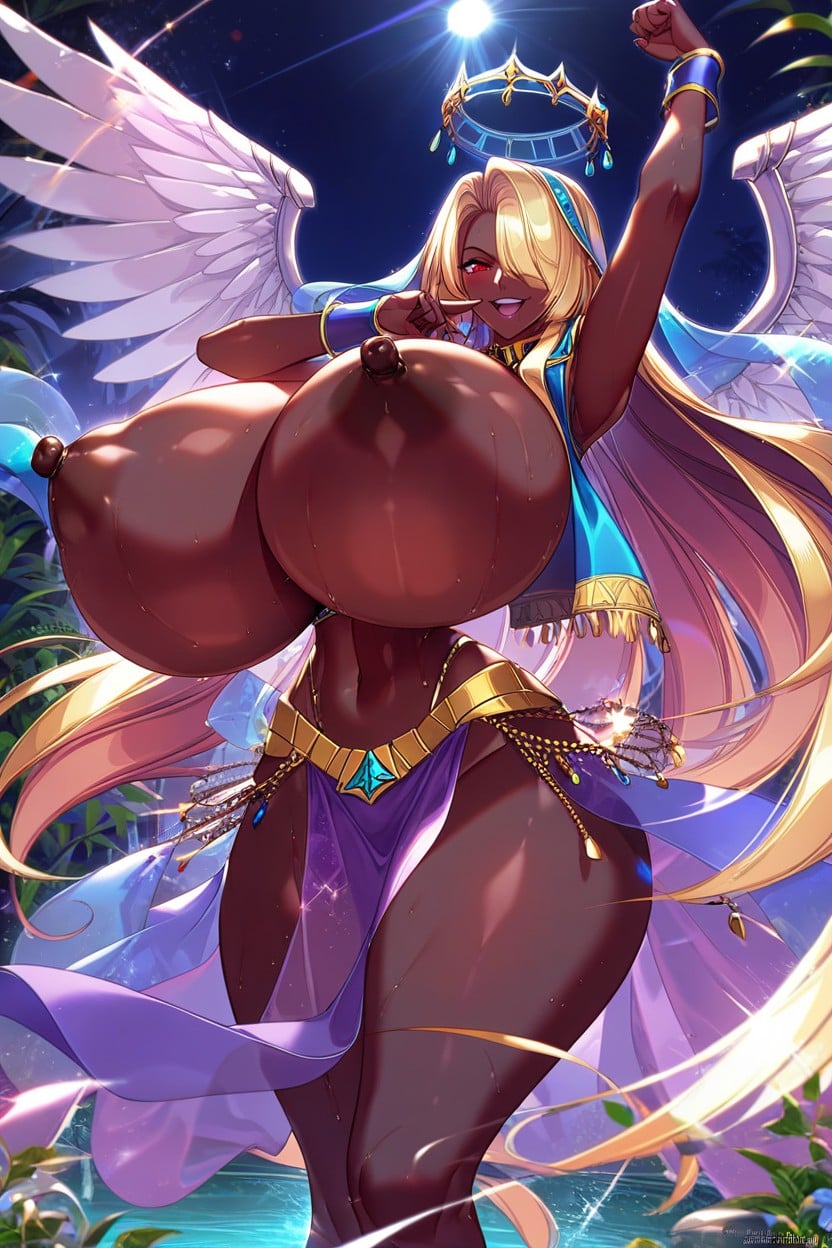 Ngel From King Of Fighters", Dark Purple Open Vest, Sexy Hentai AI Porn