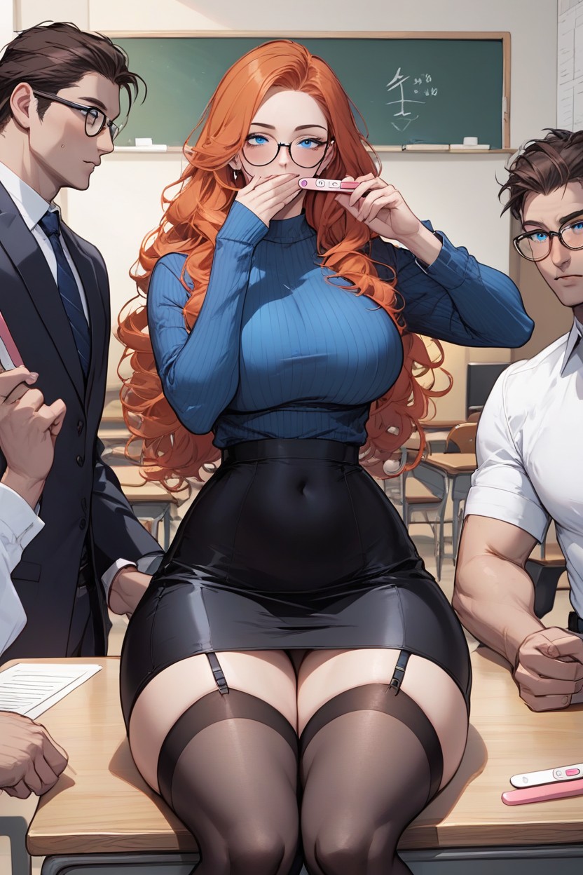 Choker, Males Taller Than Female, Detailed Face Hentai AI Porn