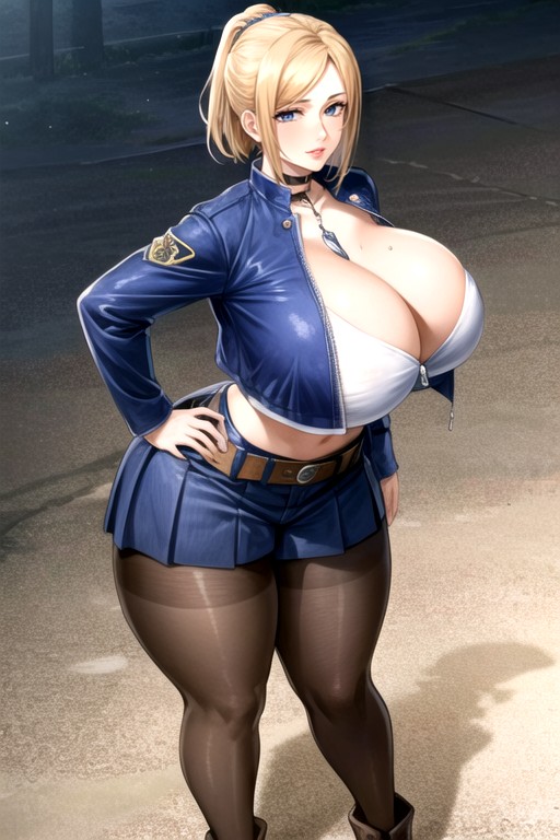 18+, Large Ass, Background Of Blue Sky And Road Backlight Hentai AI Porn