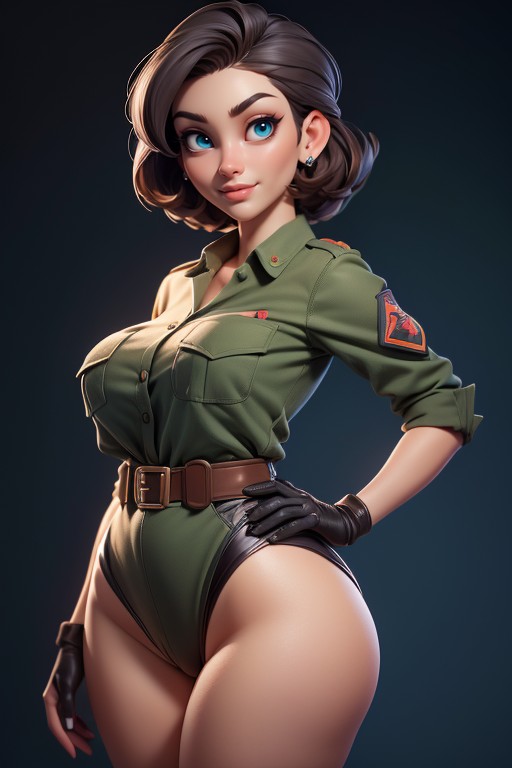 Military, Thick And Curvy, Massive Ass Hentai AI Porn