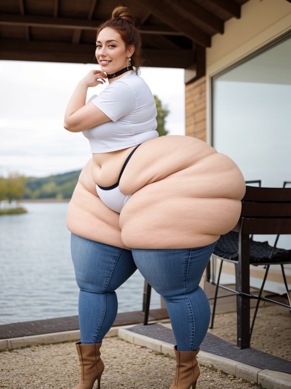Shapely Legs, Hyper Wide Hips, Hyper Ass AI Porn