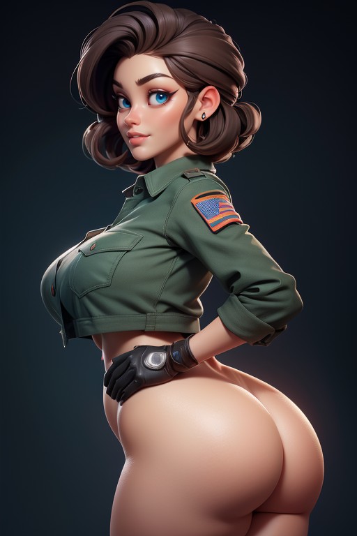 Super Punk Rock Style Hair, Military Pixie Hairdo, 25+ Hentai AI Porn