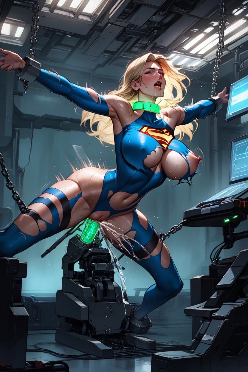 Chained, Bouncing Breasts, Drooling Hentai AI Porn