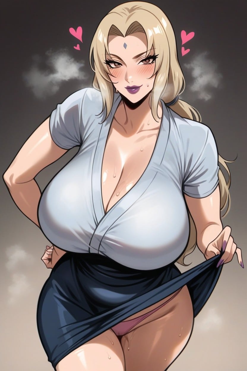 Sultry, Bending Over, Thick Thighs Hentai AI Porn