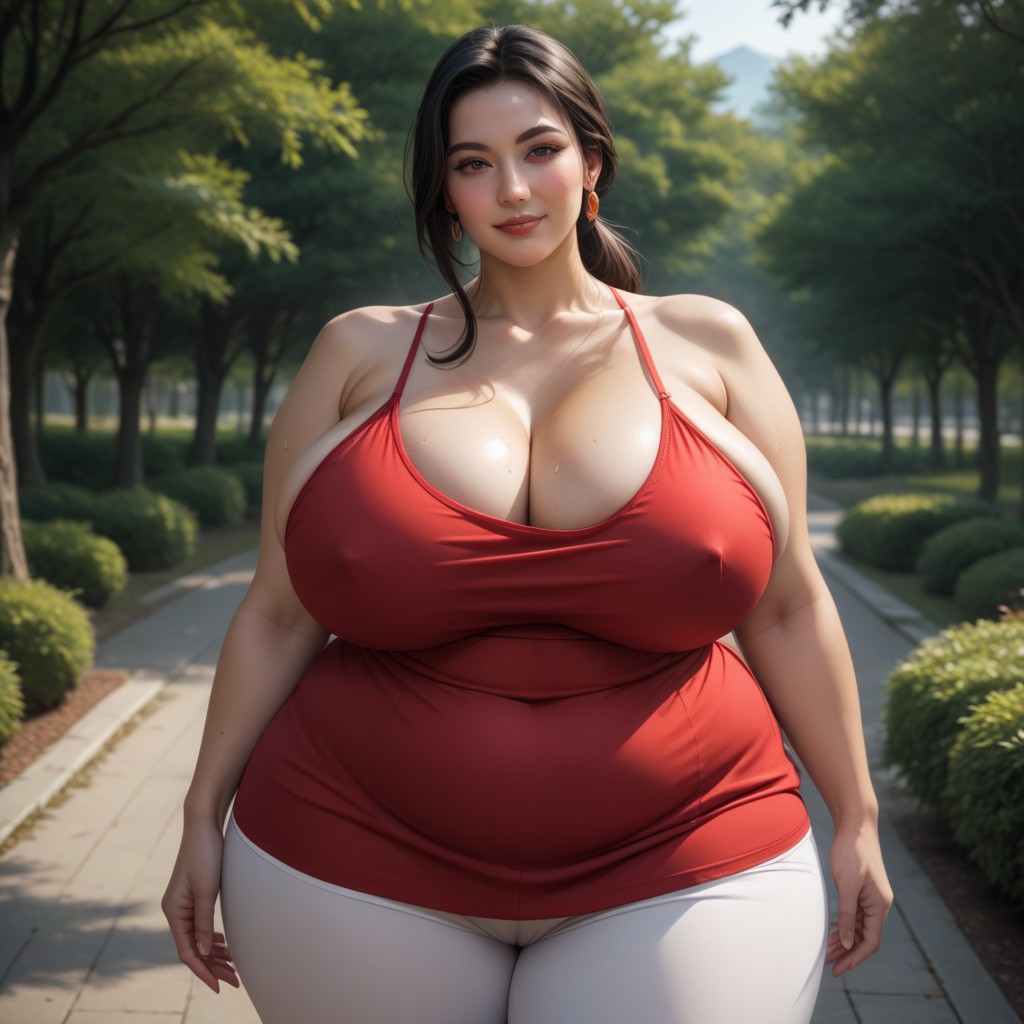 Squeezing Breasts, Blushing, Standing Porno BBW IA
