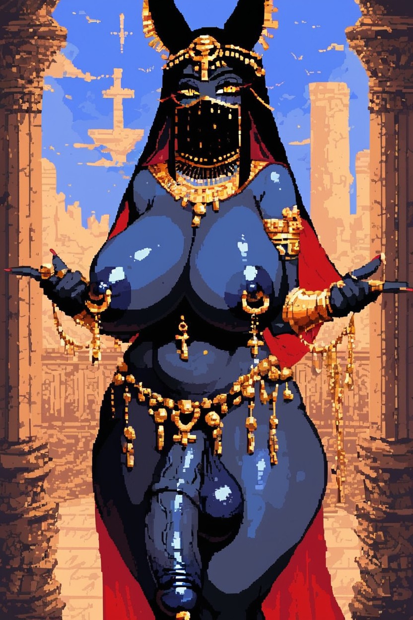 Long Painted Nails, Hair, Hourglass Figure ニューハーフAIポルノ