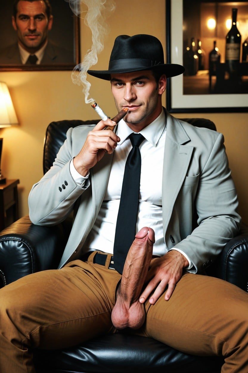 Spread Legs, Manly, Masculine AI Gay Porn