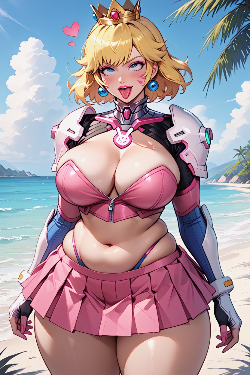 Foreground, Perfect Face, Very Big Hips AI Porn