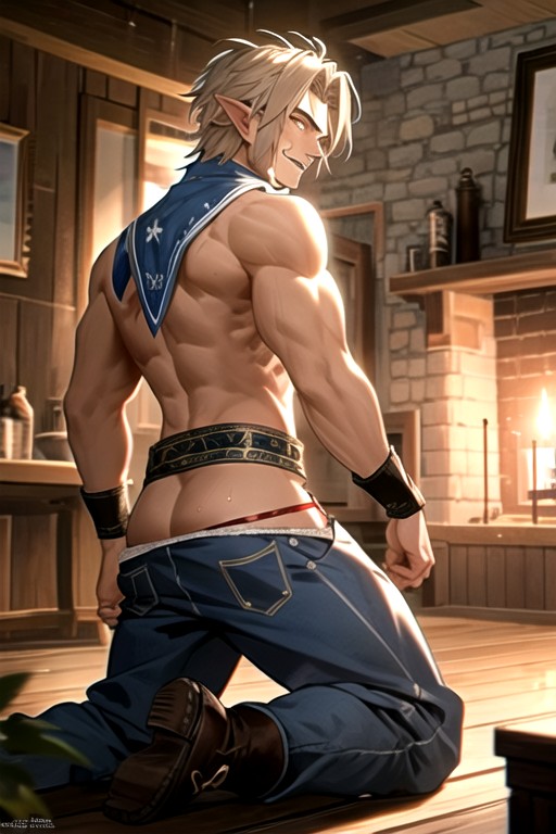 Blowjob, High Elf, Open Body AI Gay Porn