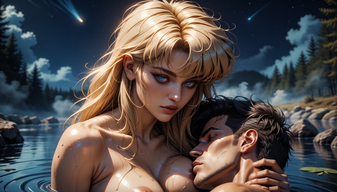 Naked, Wet Skin, Sultry Hentai AI Porn