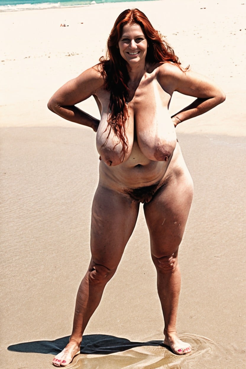 Saggy Tits, Hairy Pussy, Saggy Tits AI Porn