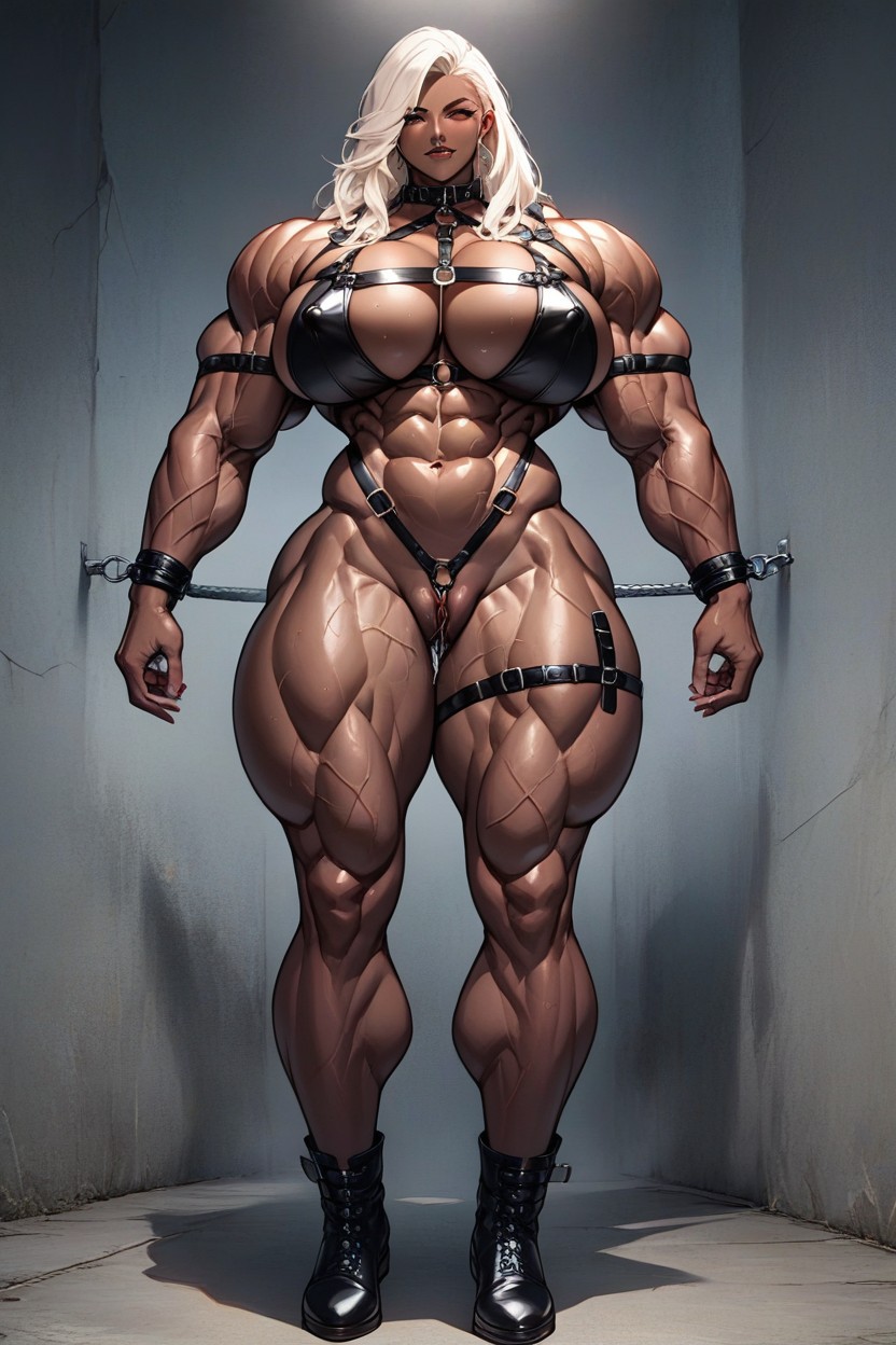 Breast Expansion, Waist Shot, Hyper Muscular Female Hentai AI Porn