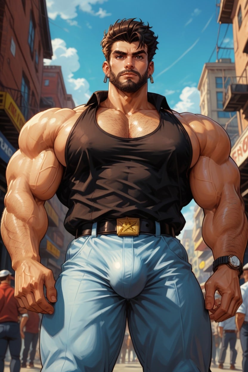 Dross, Crowd, Oversized Muscles AI Gay Porn