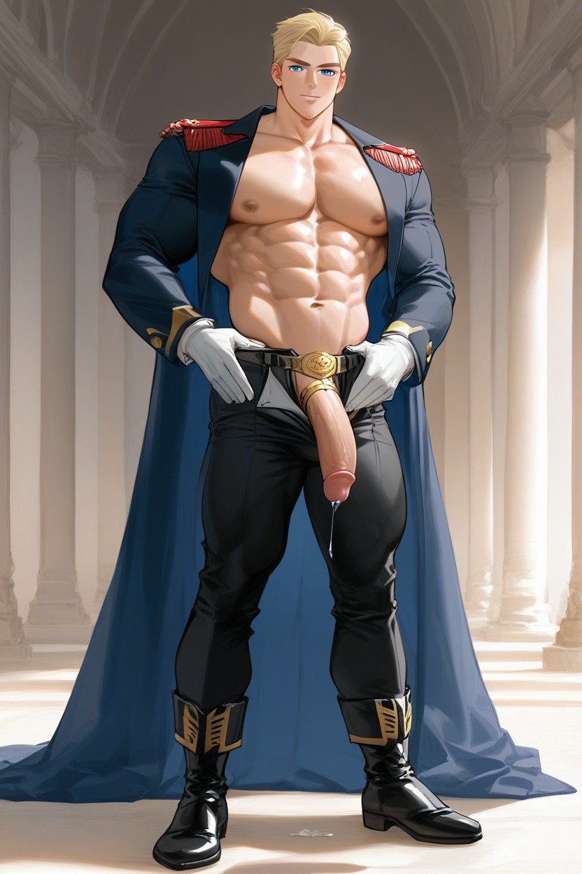 Fancy Gold Royal Shoulder Tassels, 18+, Fancy Royal Belt AI Gay Porn