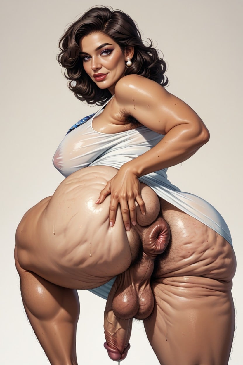 Horny, Sundress, Cellulite Porno IA transsexuelle