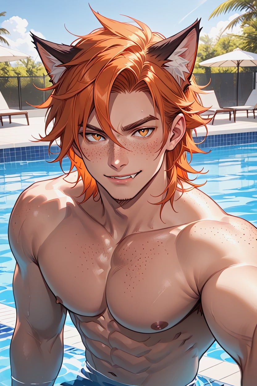 Fit, Giving Him A Wild And Rebellious, And Slightly Spiky AI Gay Porn