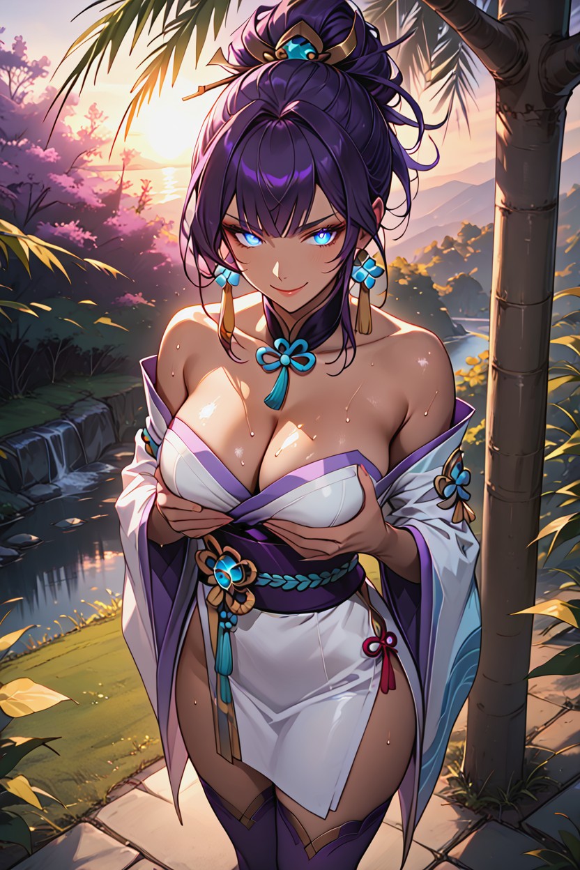 Sweaty, Dark Brown Skin, 30+ Hentai AI Porn