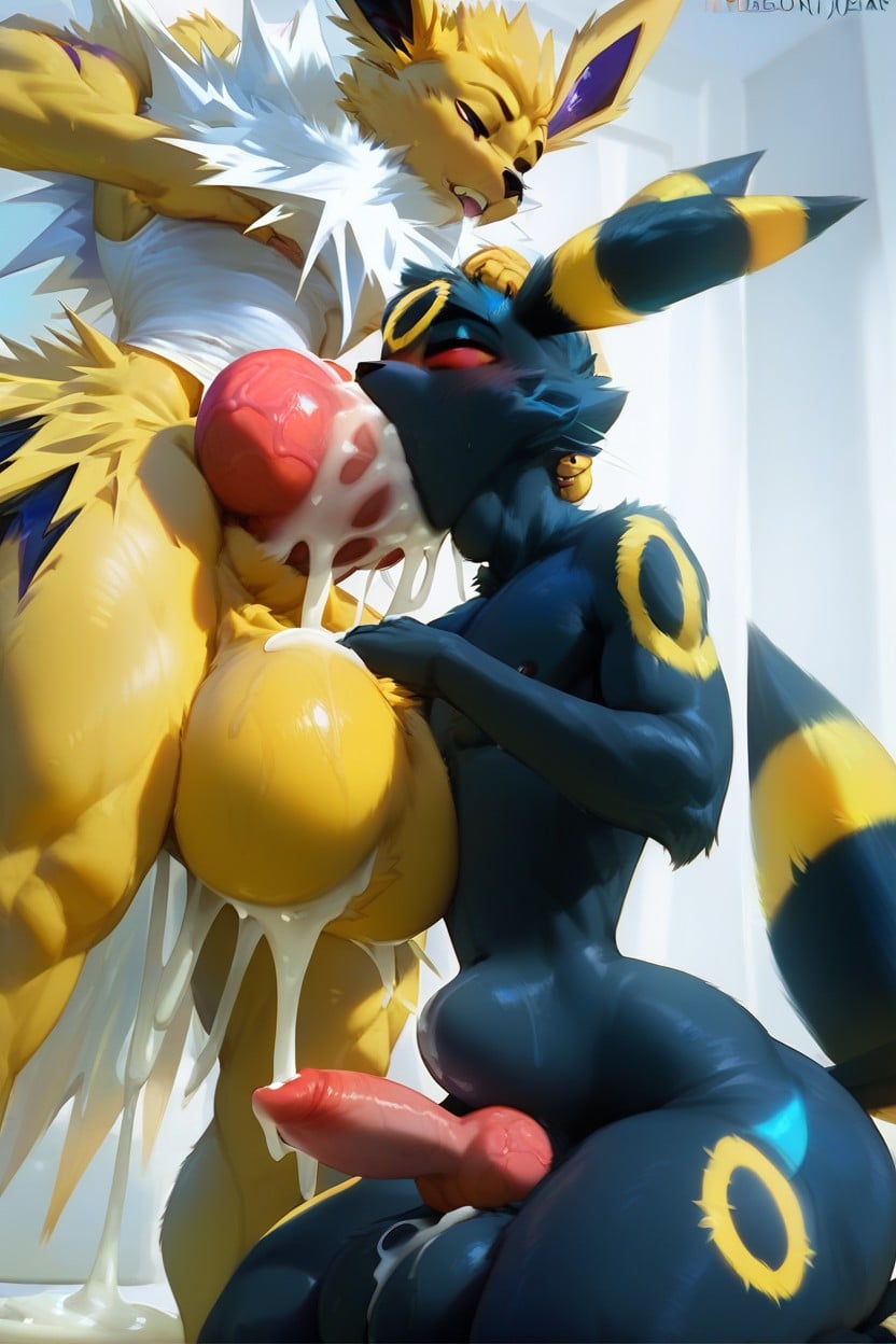 Excessive Cum, Jolteon, 25+ Furry AI Porn