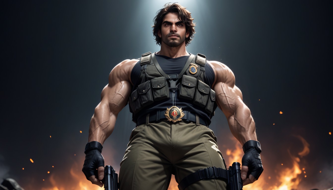 Fit, Hes Going To Fuck You, Black Camo Military Pants AI Gay Porn