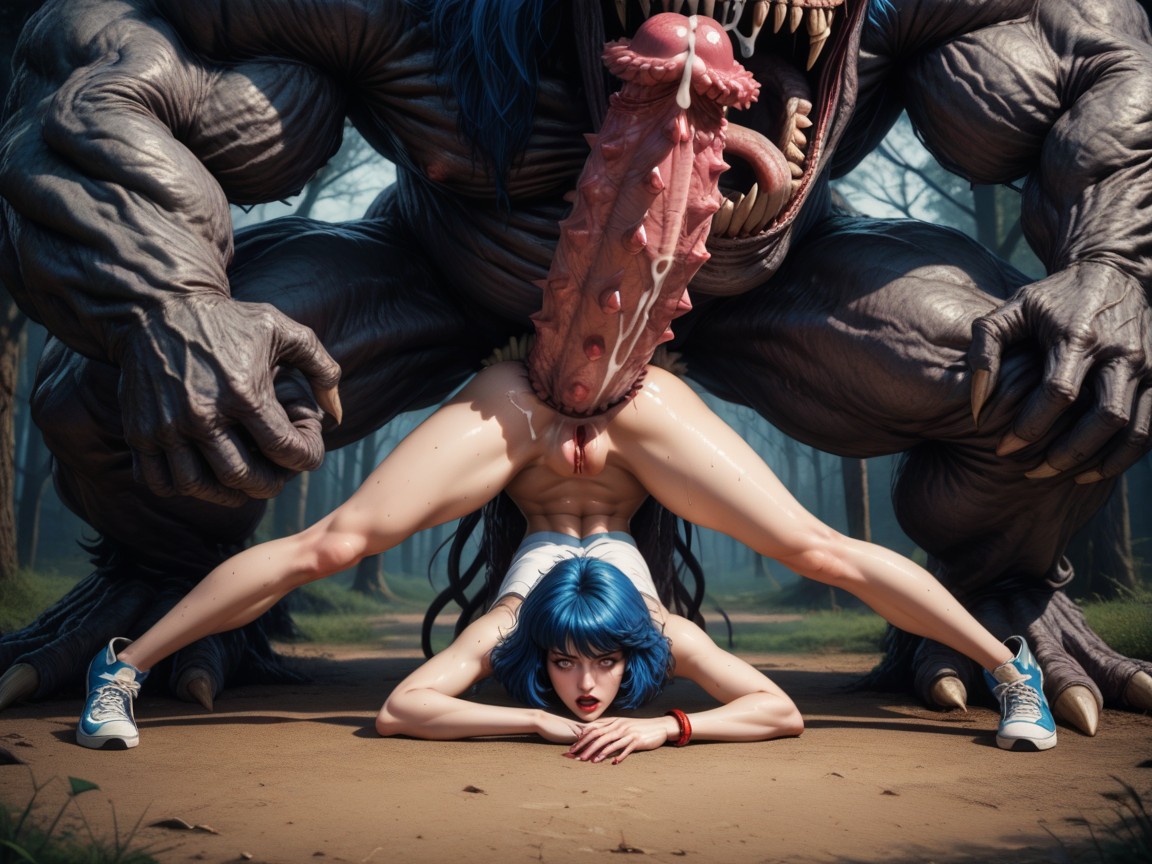 Monster With Extremely Monstrous Massive Thick Cock, Thick Monster Cock, Barbed Penis AI Porn