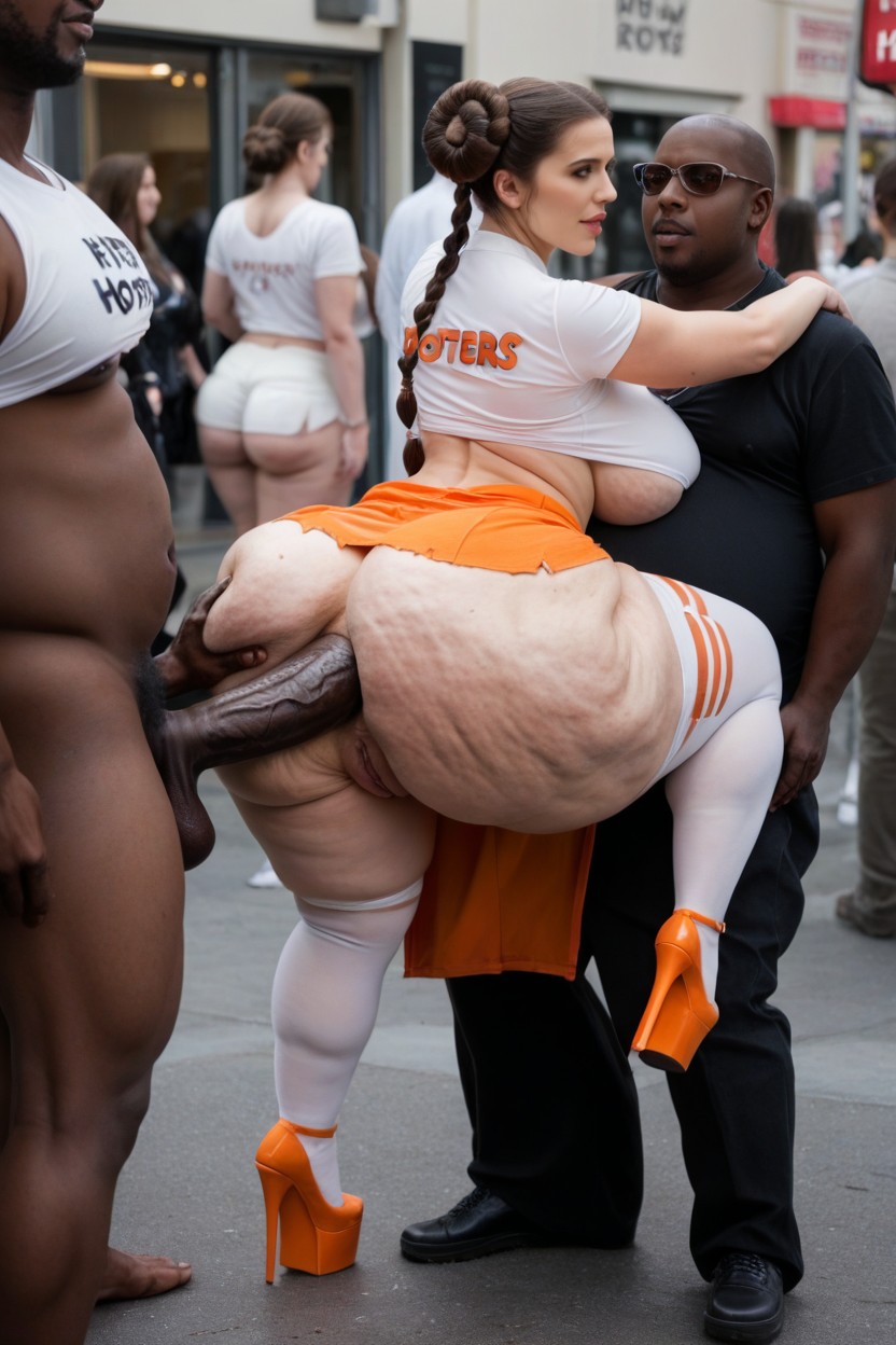 Throbbing Cock, In Sunny Lisbon Crowded Street, Cosplay AI Porn