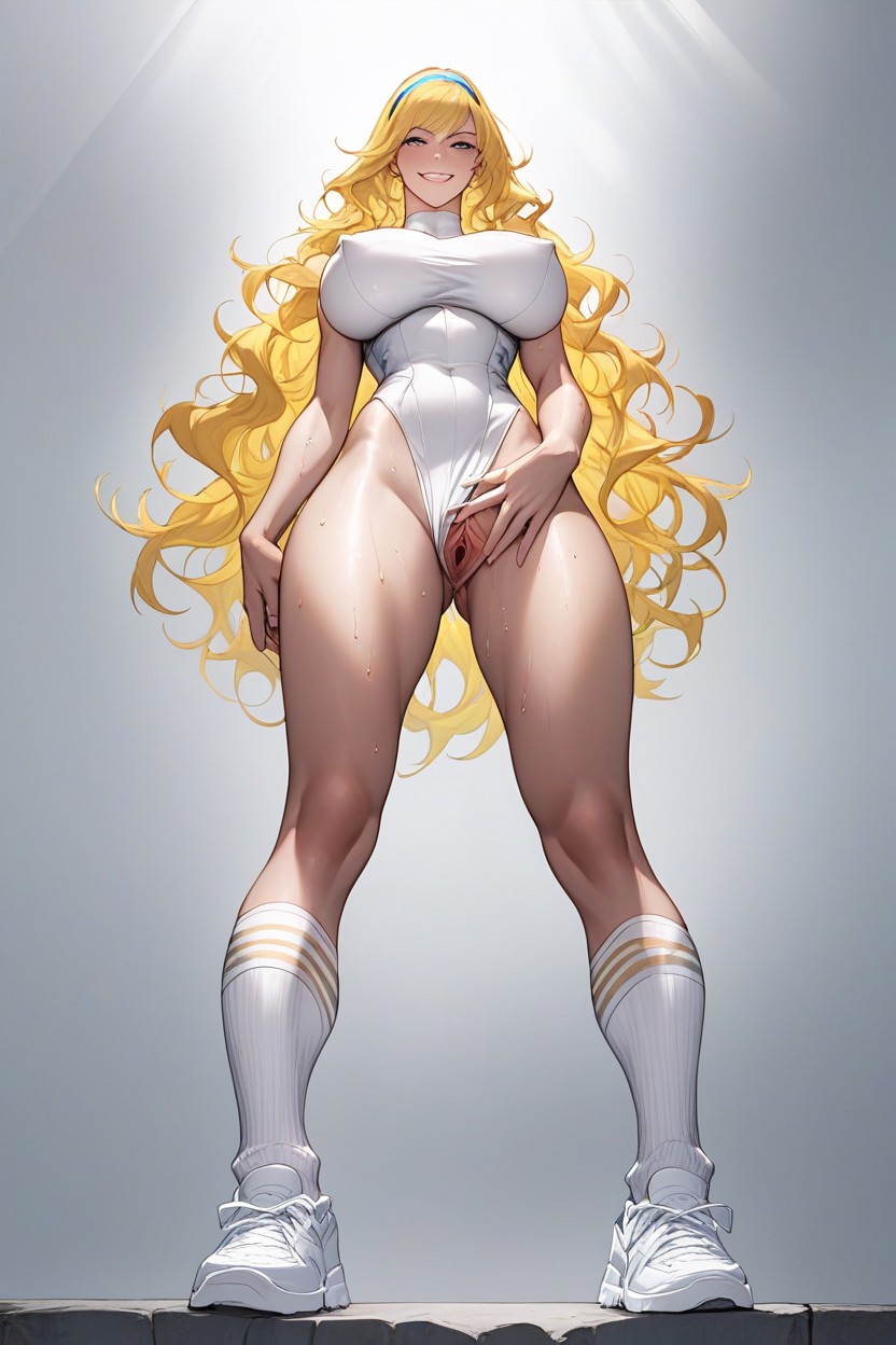 Erect Nipples, Very Tall Socks, White Sneakers AI Porn