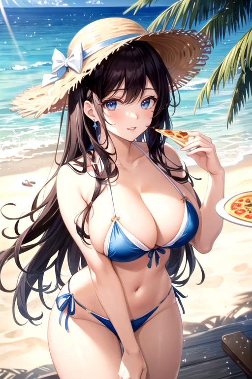 Sea, Nude, Pizza Hat Hentai AI Porn
