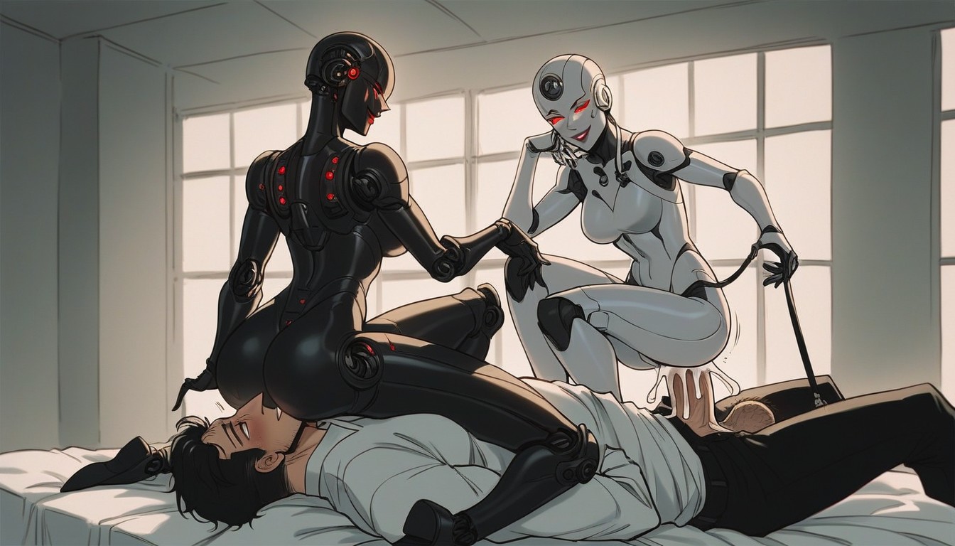 Smug Expression, 3 People, Porcelain Skin Hentai AI Porn