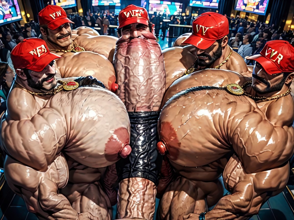 Impossibly Long Hyper Penis, Thick Thighs, Hyper Boobs AI Gay Porn