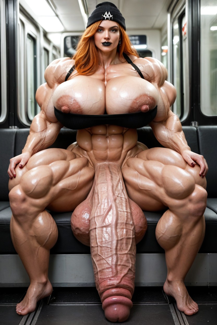 Ft Tall, Bodybuilder Futanari, Mountains Shemale AI Porn
