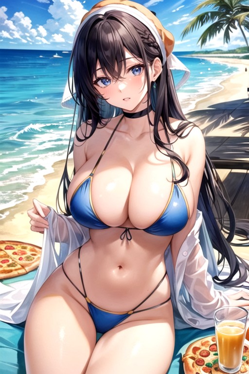 Pizza Hat, Sea, Pizza Hat Hentai AI Porn