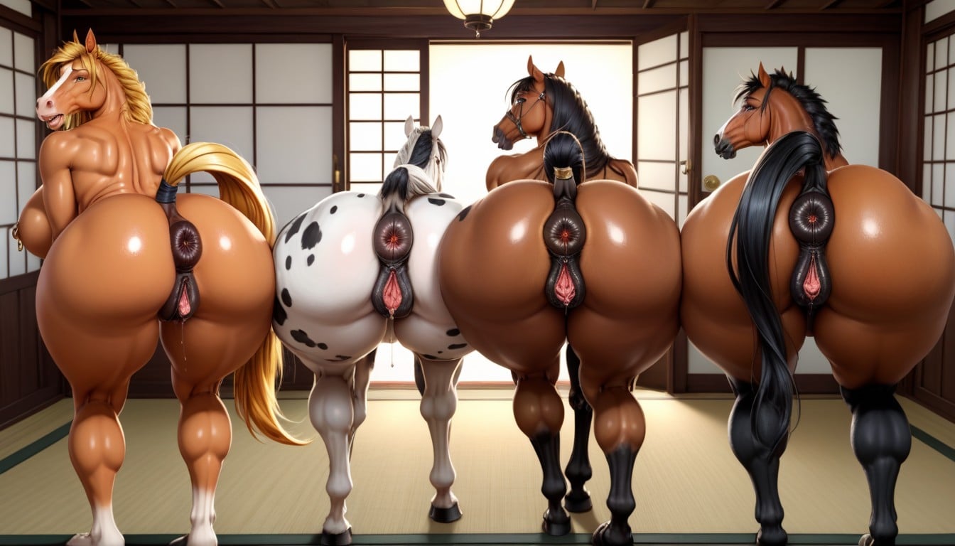Equinepussy, Hyper Puffy Swollen Labia, Extended Equinepussy Porno IA Furry