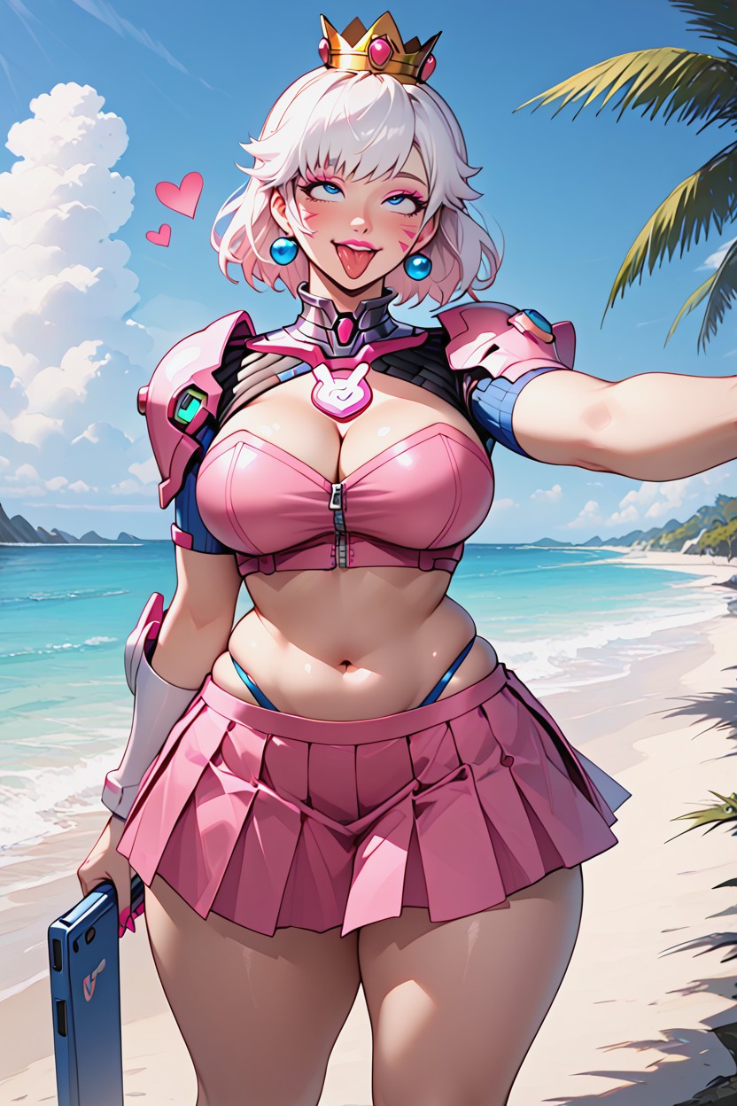 Standing, Big Breasts, Dva's Armor AI Porn