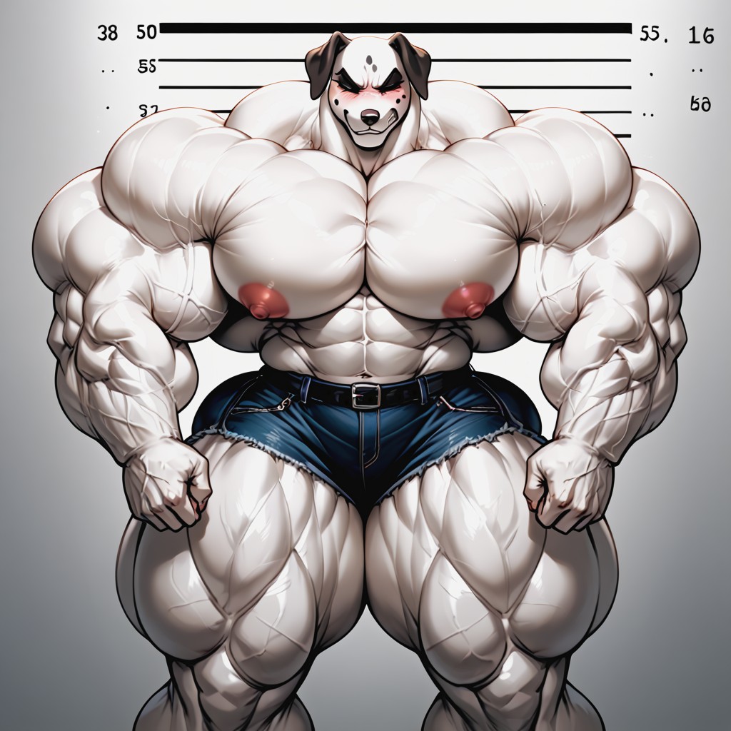 Solo, Hyper Muscle Growth, Embaraçada Pornografia peluda com IA