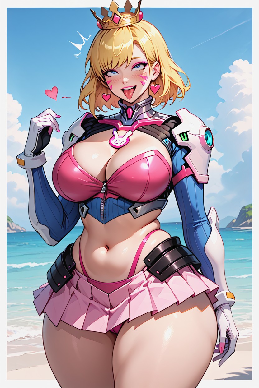 Uncovered Arms, Armor On The Hip, Big Ass AI Porn