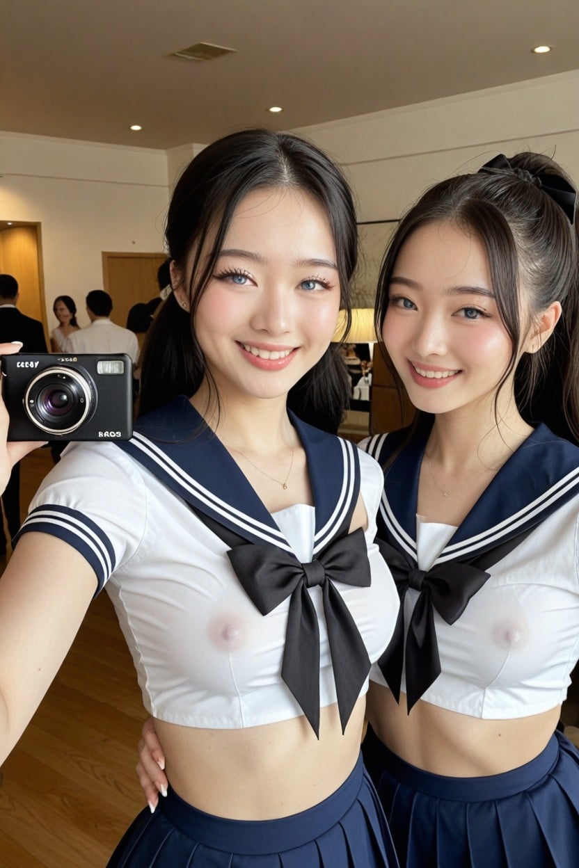 Perfect Tits, Sailor Uniform, Albino Skin AI Porn