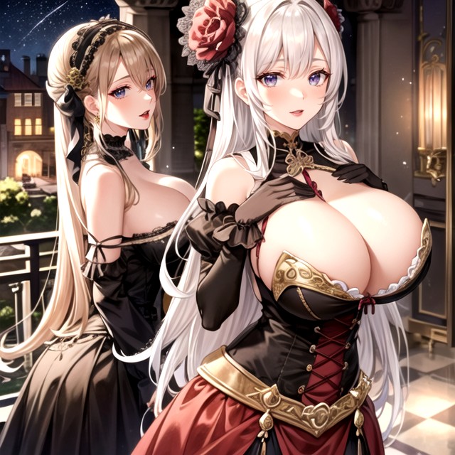 Looks At The Stars, Colorful Makeup, Wide Angle Hentai AI Porn