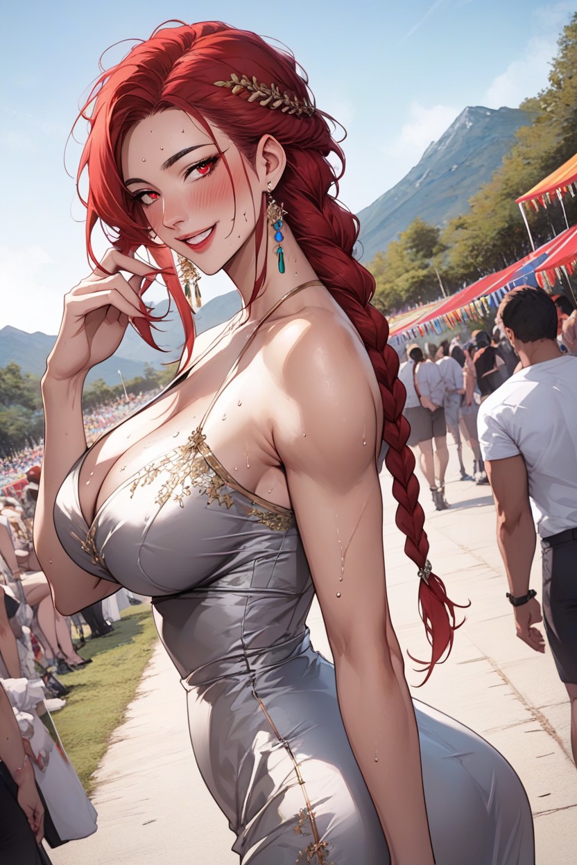 Dynamic Image, Oily Skin, Red Eyes Hentai AI Porn
