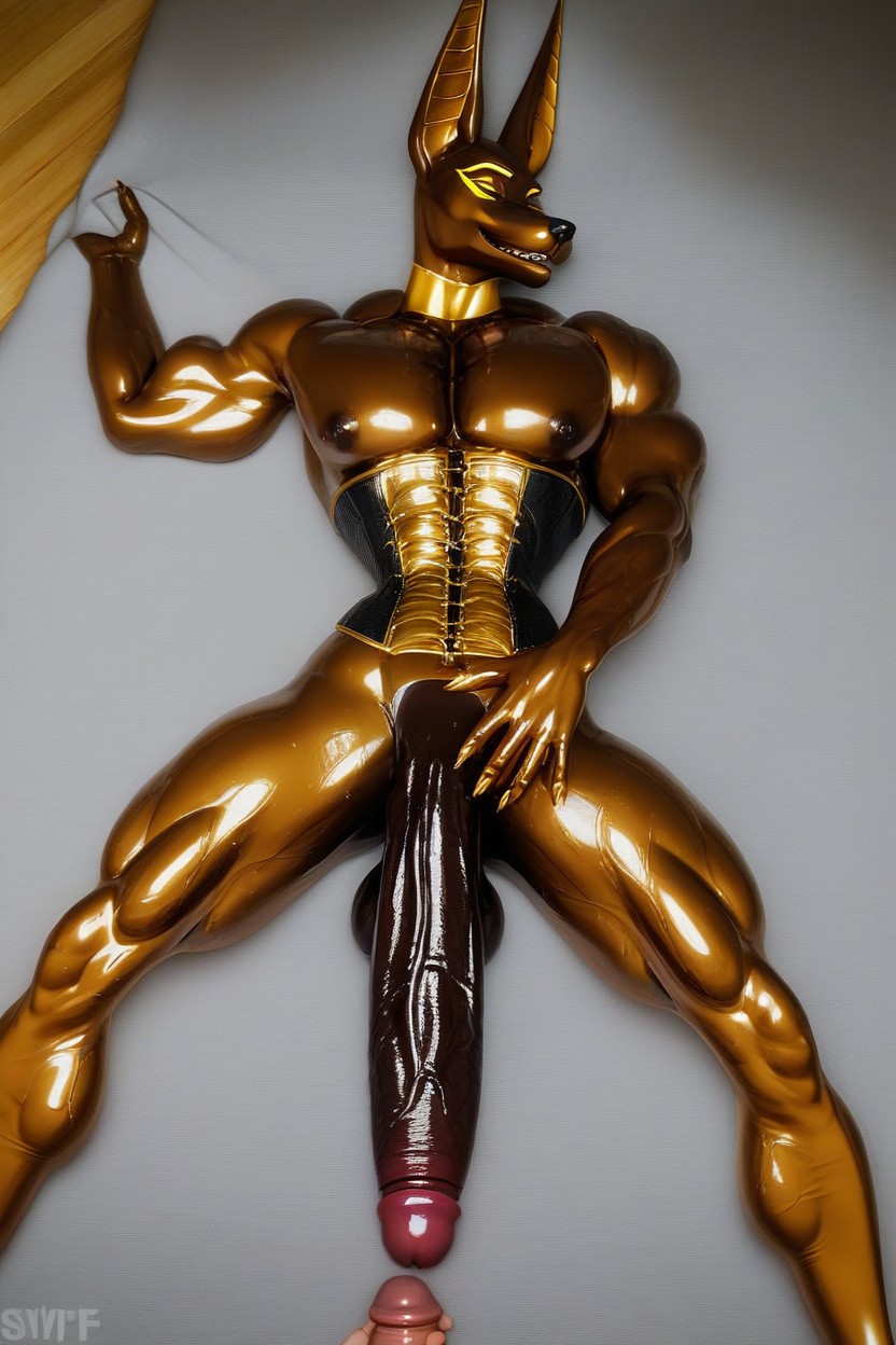 High Heels, Glistening, Showing Penis Furry AI Porn