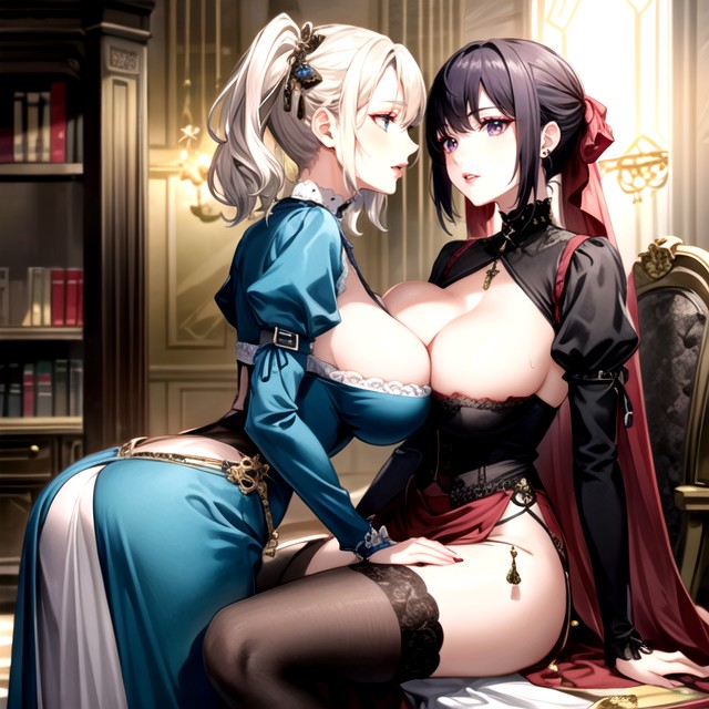 Wasp Waist, Rich Decorations, Collapsed Sleeves Hentai AI Porn