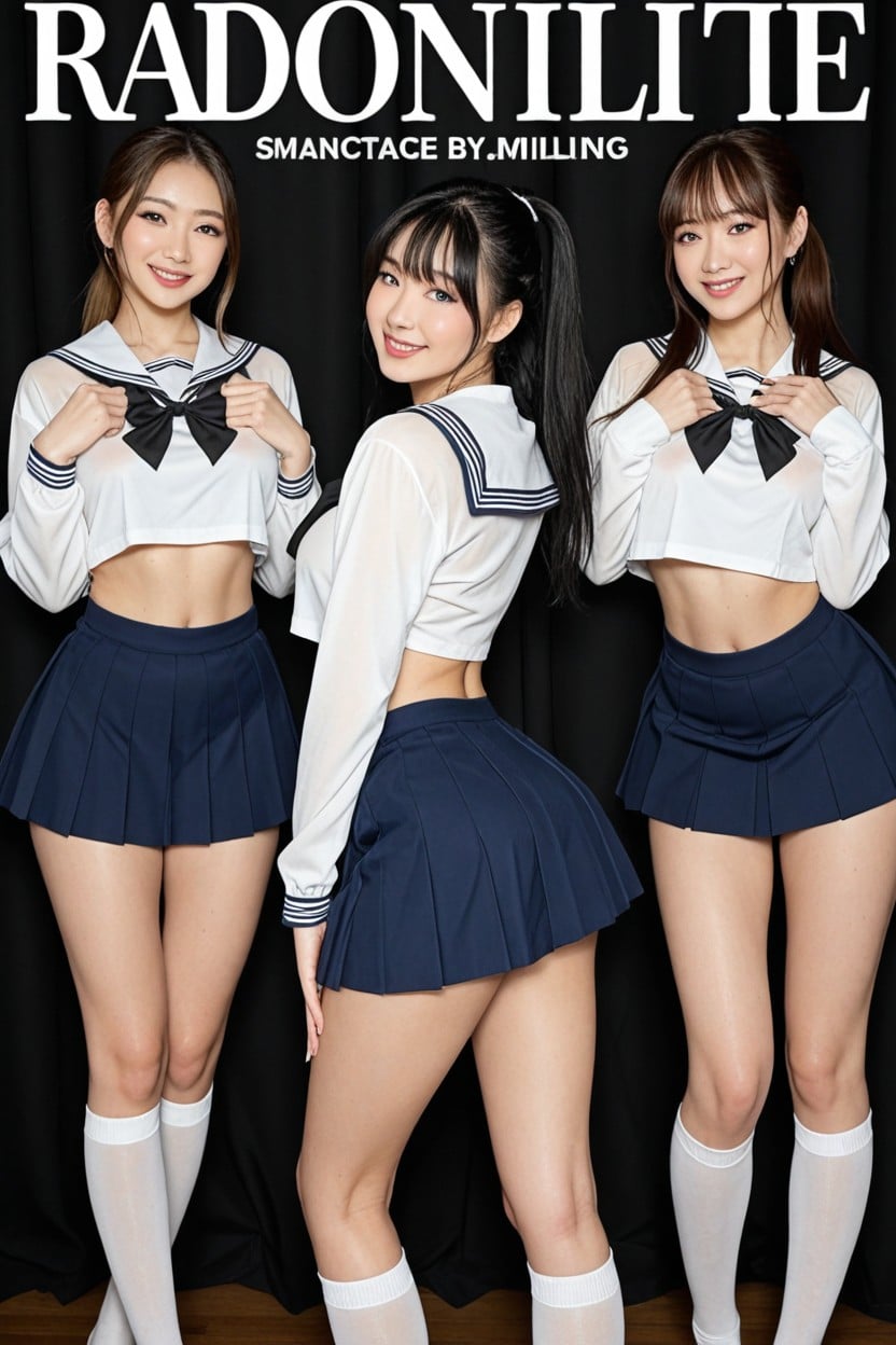 Bangs, Double Ponytail, Dancing AI Porn