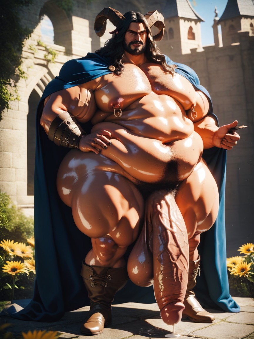 Hyper Cock Longer Than Leg, Nipple Rings, Huge Bubble Butt AI Gay Porn