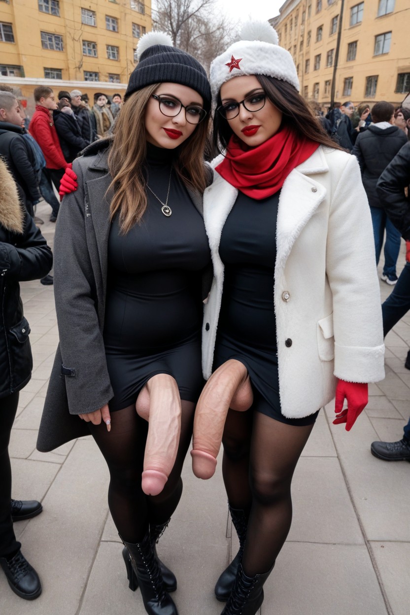 High Heeled Boots, Selfie, Penis Bigger Than Body Shemale AI Porn